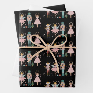 Feuille De Papier Cadeau Casse-Noisette Ballet de Noël Cute Fêtes