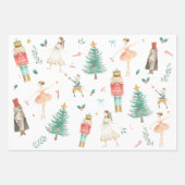 Feuille De Papier Cadeau Casse-Noisette Ballet Images de Noël (Devant 2)
