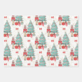 Feuille De Papier Cadeau Casse-noisette, cheval à cheval, arbre de Noël (Devant 3)