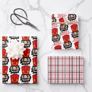 Feuille De Papier Cadeau Casse-Noisette de Noël amusant
