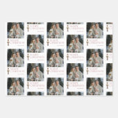 Feuille De Papier Cadeau Casse-noix moderne Joyeux Noël Typographie (Devant 2)