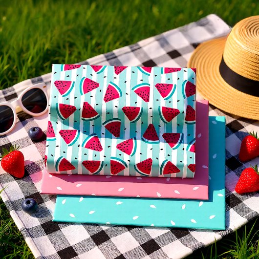 Feuille De Papier Cadeau Castèque rose et bleu set 3