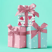 Feuille De Papier Cadeau Castèque rose et bleu set 3