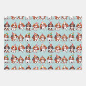 Feuille De Papier Cadeau Cavalier King Charles Pastel Motif d'anniversaire (Devant)