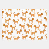 Feuille De Papier Cadeau Cavalier King Charles Spaniel Chien (Devant)