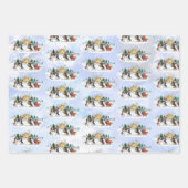 Feuille De Papier Cadeau Cavalier King Charles Spaniel Vacances d'hiver (Devant 3)