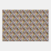 Feuille De Papier Cadeau Cèdre cire Oiseau Nature Motif (Devant 2)