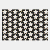 Feuille De Papier Cadeau Célébration Blanc Noir (Devant 2)