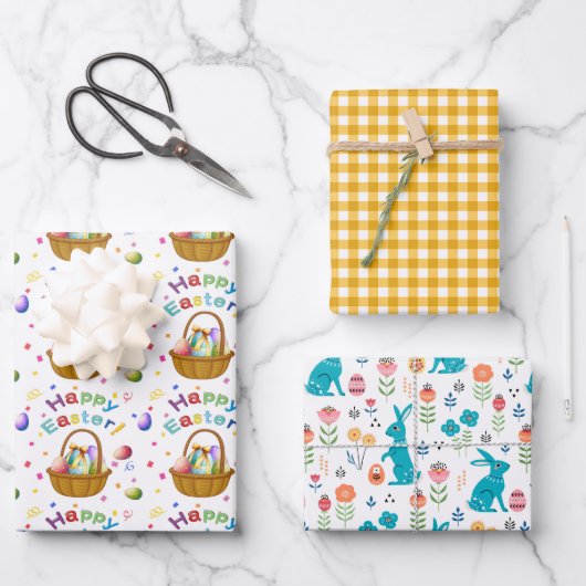 Feuille De Papier Cadeau Célébration de Pâques (Recto)