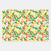 Feuille De Papier Cadeau Célébration des agrumes Beaux citrons Oranges supe (Devant 2)