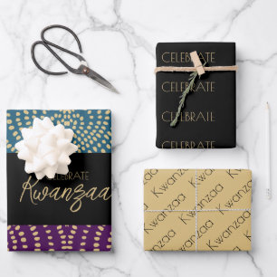 FEUILLE DE PAPIER CADEAU CÉLÉBRER KWANZAA