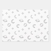 Feuille De Papier Cadeau Celestial Line Art (Devant 2)