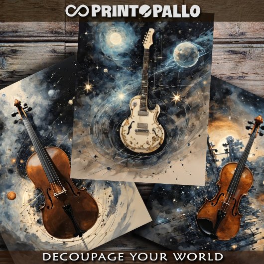 Feuille De Papier Cadeau Cello, Violon Guitare : instruments de musique oni