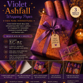 Feuille De Papier Cadeau Cendre Violette