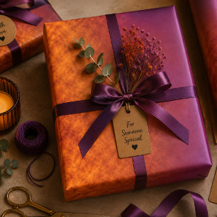 Feuille De Papier Cadeau Cendre Violette