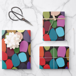Feuille De Papier Cadeau Cercles Abstraits colorés