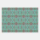 Feuille De Papier Cadeau Cercles célestes circulaires concentrés (Devant)