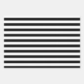 Feuille De Papier Cadeau Cercles et rayures rouges, noirs, blancs modernes (Devant 3)