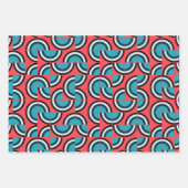 Feuille De Papier Cadeau Cercles Modestes Du Milieu Du Siècle (Devant 3)