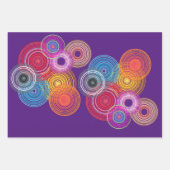 Feuille De Papier Cadeau Cercles multicolores (Devant 3)