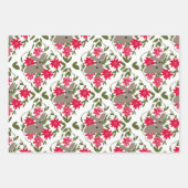 Feuille De Papier Cadeau Cerf de Noël à Woods (Devant 2)