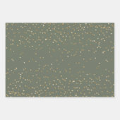 Feuille De Papier Cadeau Cerf d'or vert (Devant 3)