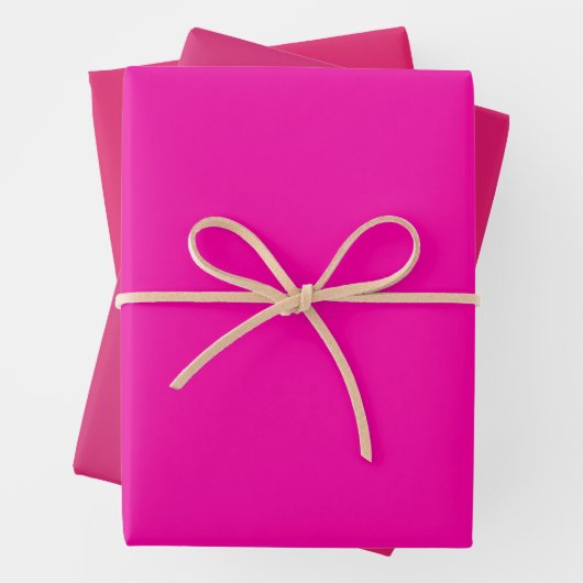 Feuille De Papier Cadeau Cerise clair Rose Ruby rose Tons 3 (En situation)