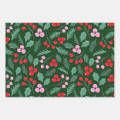 Feuille De Papier Cadeau Cerise de Noël motif sans couture (Devant 3)