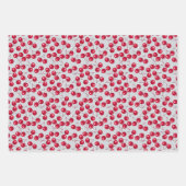 Feuille De Papier Cadeau Cerise d'hiver. (Devant 2)