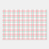 Feuille De Papier Cadeau Cerises, points et plaids agités (Devant 3)