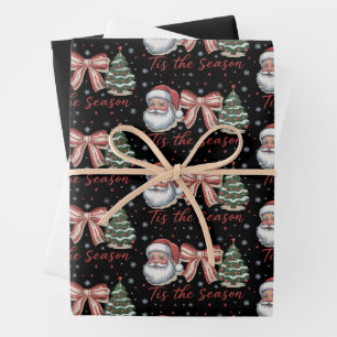 Feuille De Papier Cadeau C'est la saison sainte nitouche de Noël du Père No
