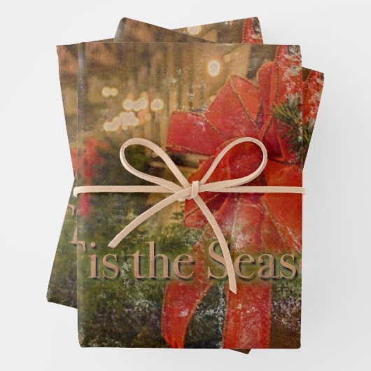 Feuille De Papier Cadeau C'est la saison Vintage (En situation)