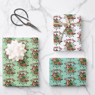 Feuille De Papier Cadeau "C'est l'heure de Zoomie ! Renne de Noël
