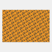 Feuille De Papier Cadeau C'est Lit Fun Rouge & Orange Flames Motif (Devant 2)