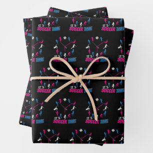 Feuille De Papier Cadeau C'est Soccer Time Girls Soccer Citation
