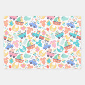 Feuille De Papier Cadeau C'est un Baby shower coloré (Devant 2)