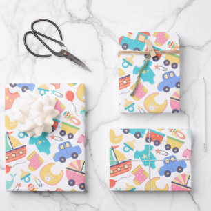 Feuille De Papier Cadeau C'est un Baby shower coloré
