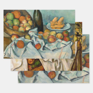 Feuille De Papier Cadeau Cezanne Panier Pommes Impressionnisme Art