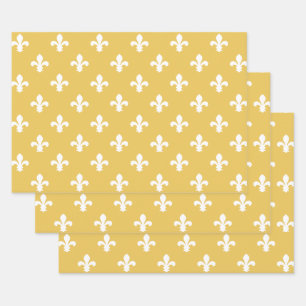 Feuille De Papier Cadeau Chalet Sud Fleur de Lys