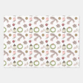 Feuille De Papier Cadeau Chaleur et douillet hiver (Devant)