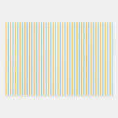 Feuille De Papier Cadeau Chaleureux Jaune et Bleu Ciel (Devant 3)