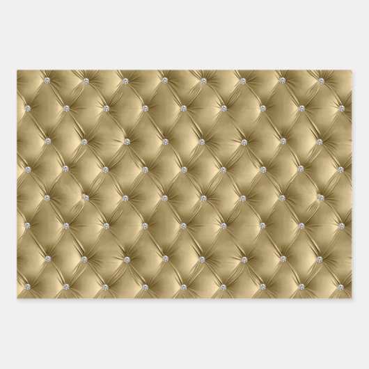 Feuille De Papier Cadeau Chaleureux Sage Vert Feminine Faux Velvet (Devant 3)