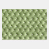Feuille De Papier Cadeau Chaleureux Sage Vert Feminine Faux Velvet (Devant)