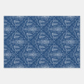 Feuille De Papier Cadeau Chalk nutcracker doodle Christmas (Devant)