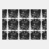 Feuille De Papier Cadeau Chalk Snowman - Laisser neiger (Devant 3)