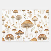 FEUILLE DE PAPIER CADEAU CHAMBRES ET FLEURS BROWN JOLIMENT TOMBÉES (Devant)