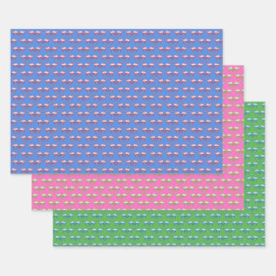 Feuille De Papier Cadeau Chameaux aux couleurs vives