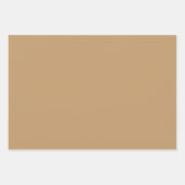 Feuille De Papier Cadeau Chamoisée de cerf clair bois tons Brown 3 tons (Devant)