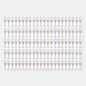 Feuille De Papier Cadeau Champagne de célébration (Devant)