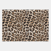 Feuille De Papier Cadeau Champagne Glitz Crème Leopard (Devant 3)